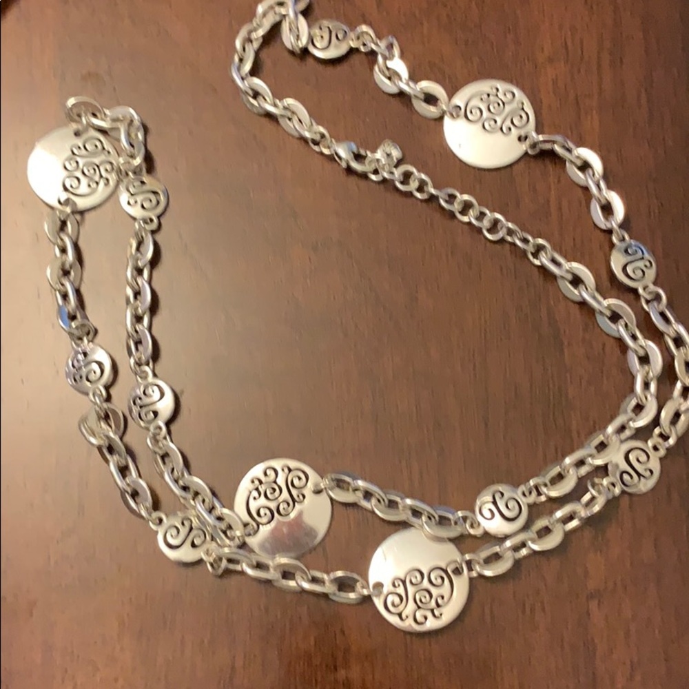 Brighton chain necklace with silver disks